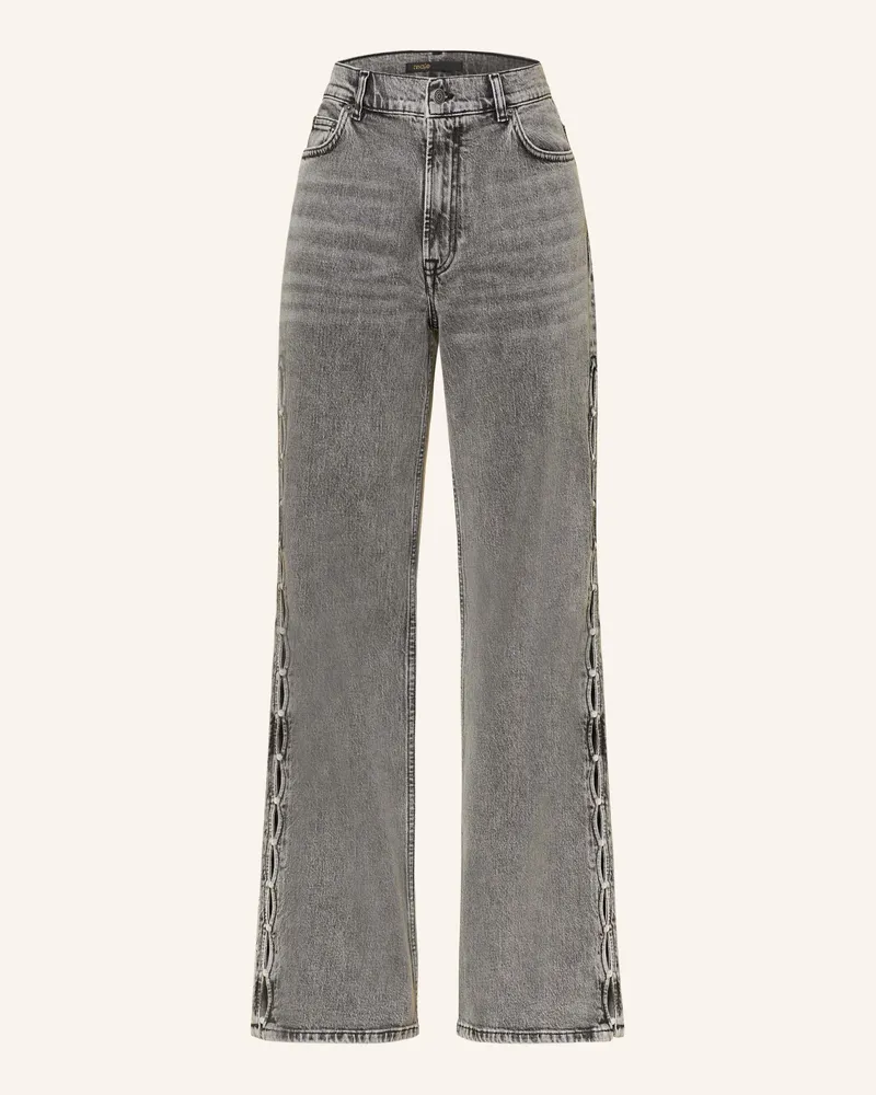 Maje Wide Leg Jeans mit Schmuckperlen 0505