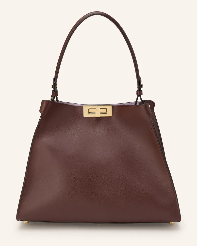 Fendi Handtasche Way Medium rot Dunkelbraun