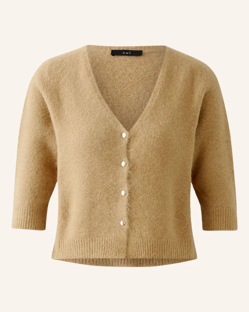Oui  Strickjacke Braun