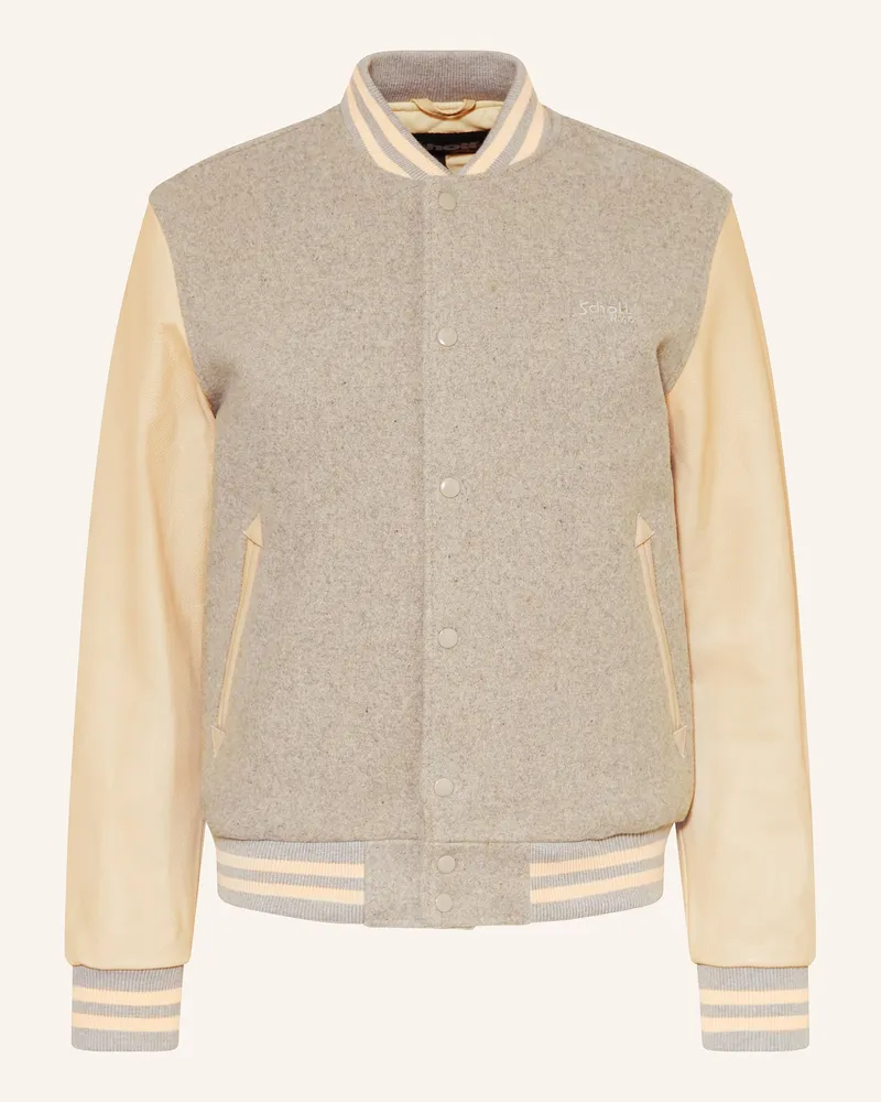 Schott N.Y.C College-Jacke grau Hellgrau