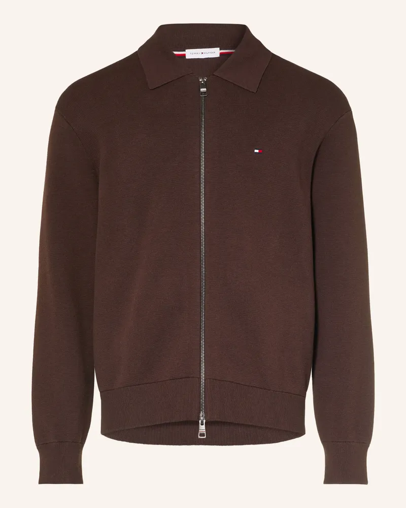 Tommy Hilfiger Strickjacke braun Dunkelbraun