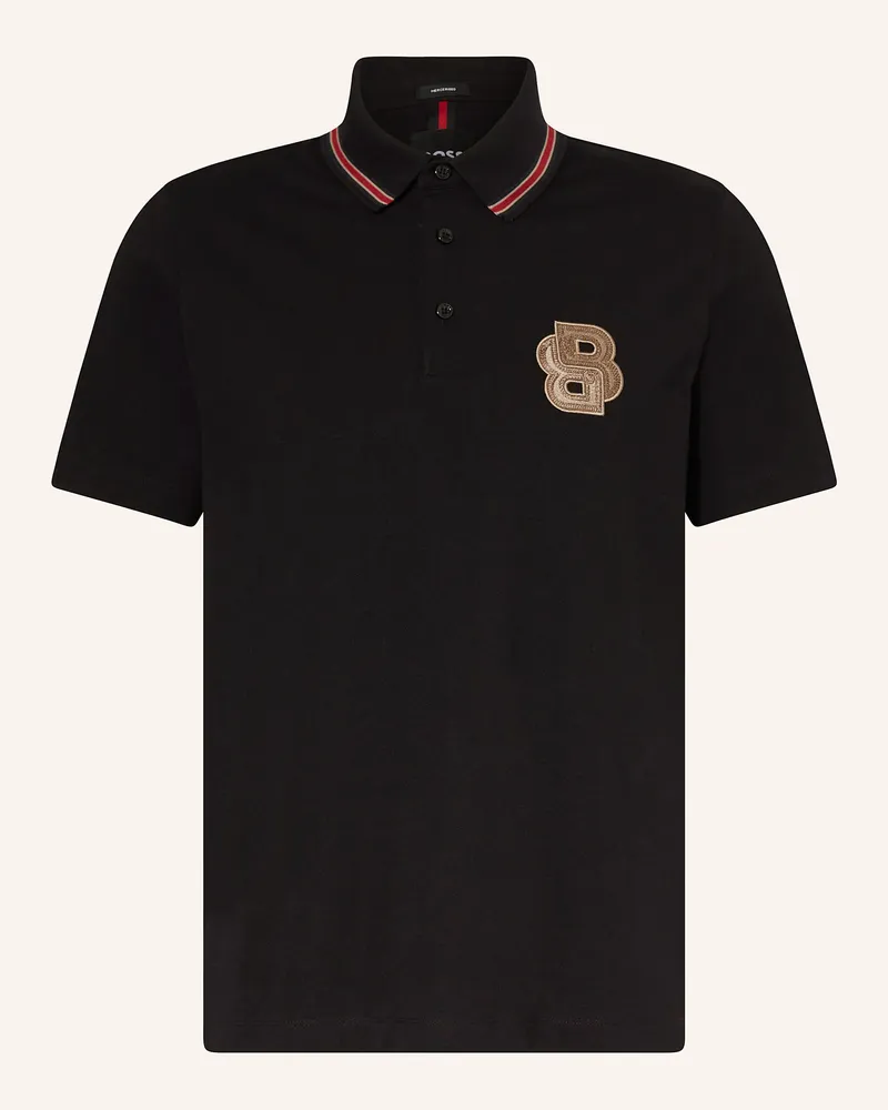 HUGO BOSS Piqué-Poloshirt PARRIS Schwarz
