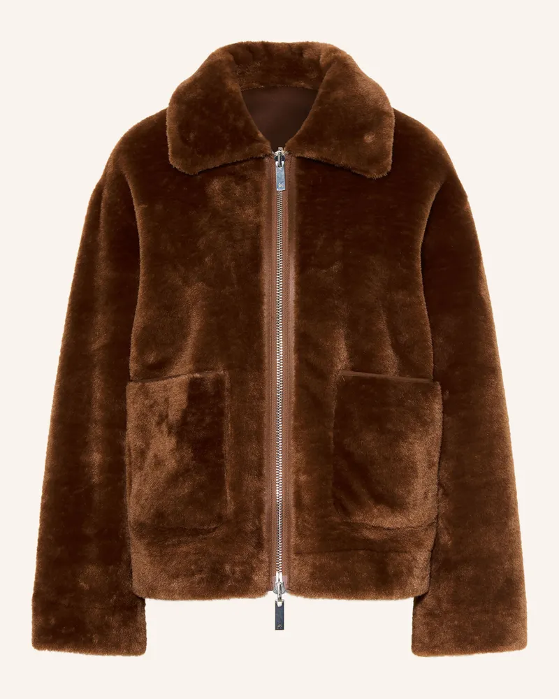 MARELLA Kunstfell-Jacke Nuvole Zum Wenden braun Braun