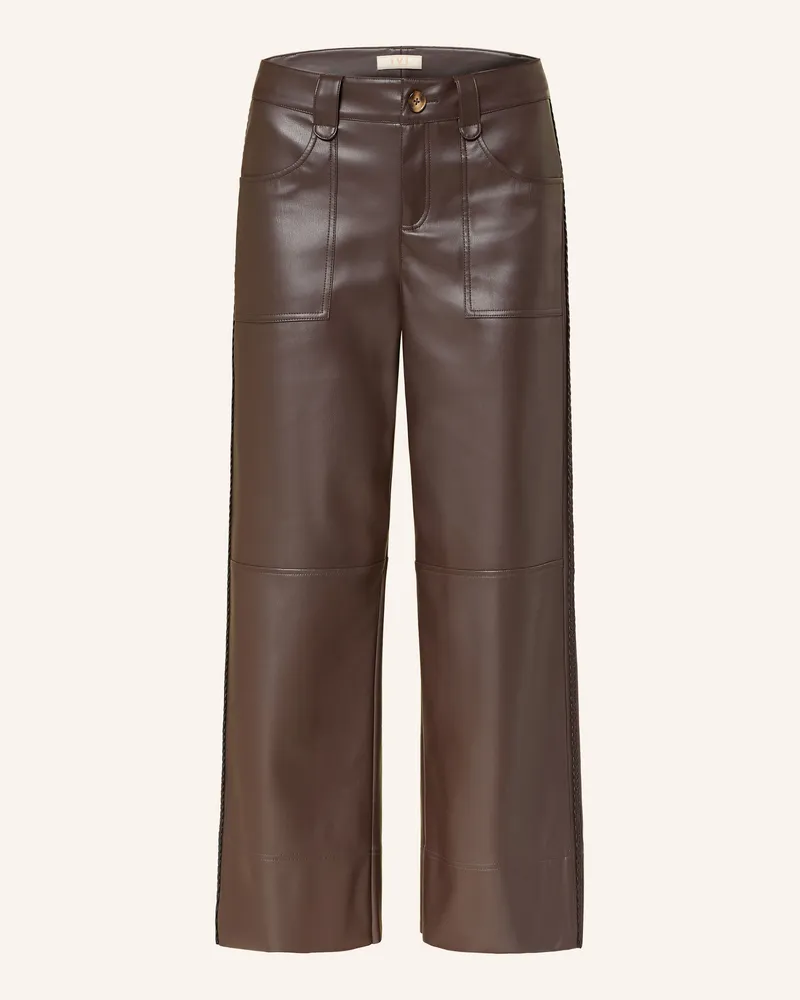 IVI Collection 7/8-Hose in Lederoptik Braun