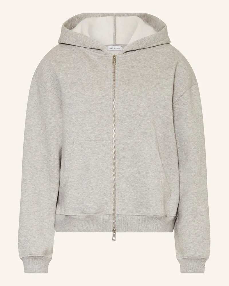 Mrs & HUGS Sweatjacke grau Hellgrau