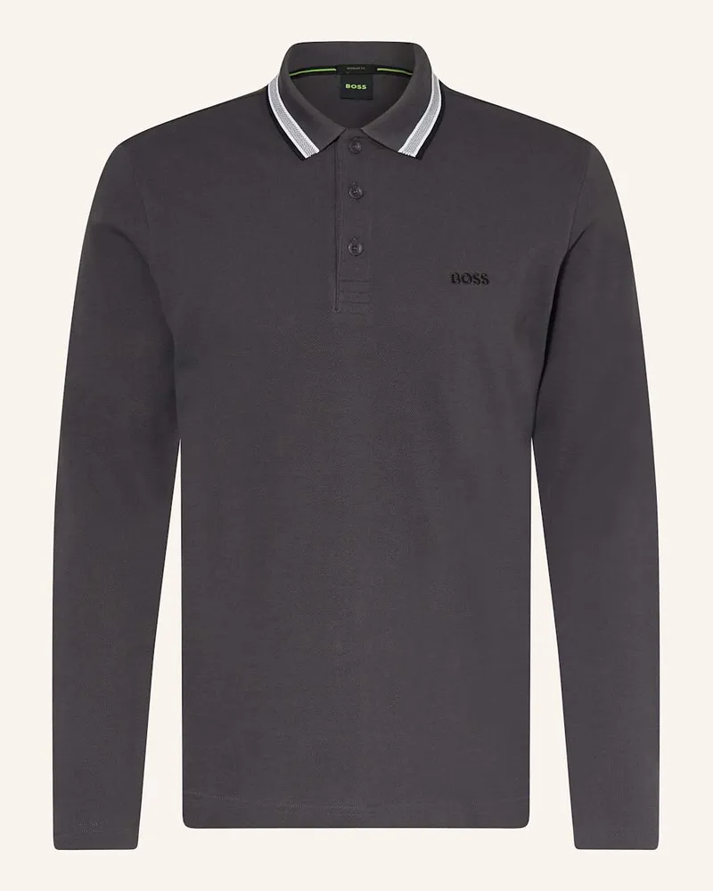 HUGO BOSS Piqué-Poloshirt PLISY Regular Fit Grau