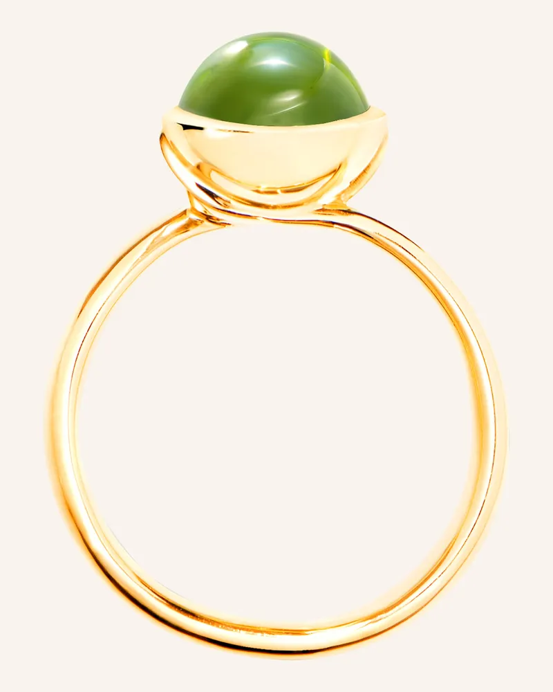TAMARA COMOLLI Ring RING BOUTON SMALL PERIDOT aus 18K Gelbgold mit Peridot Gold