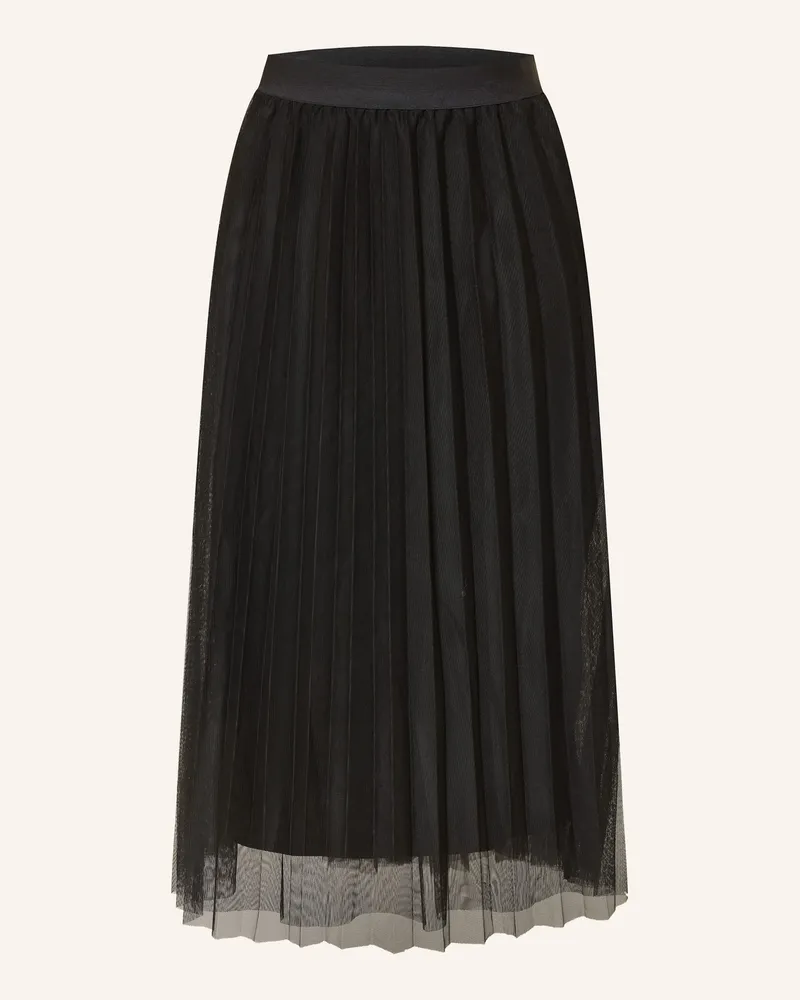 Betty Barclay Plisseerock aus Mesh Schwarz