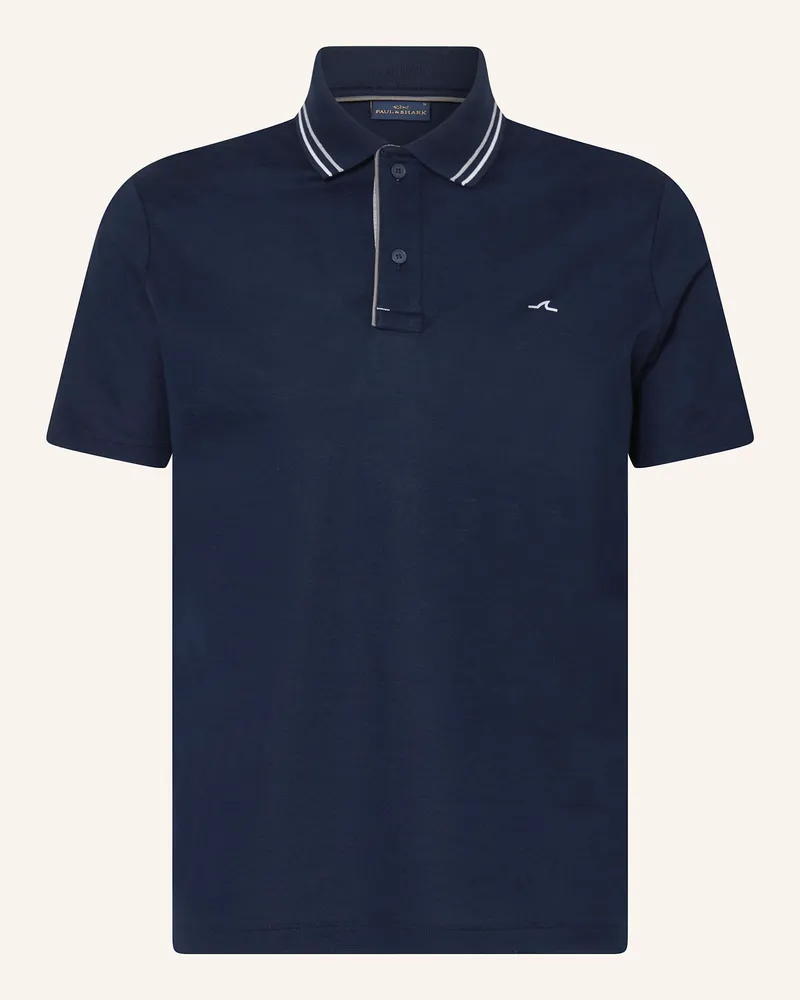 Paul & Shark Piqué-Poloshirt blau Dunkelblau