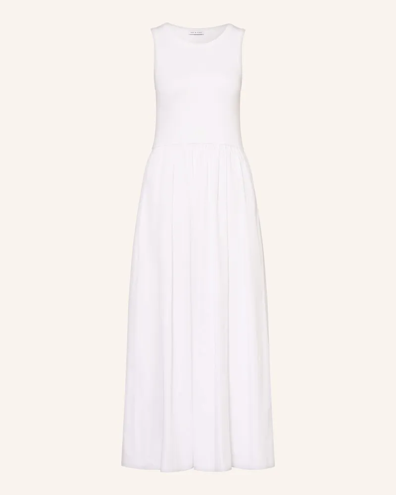 Mrs & HUGS Kleid im Materialmix Weiss