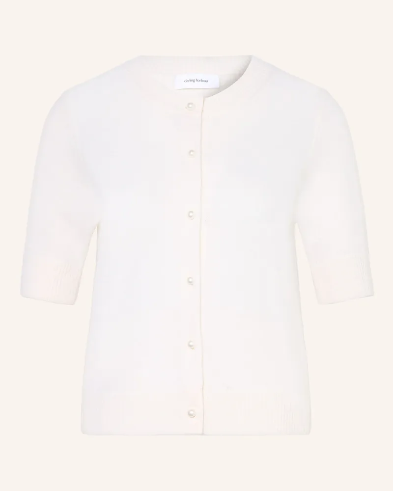 Darling Harbour Strickjacke Mit Cashmere Und 3/4-Arm weiss Creme