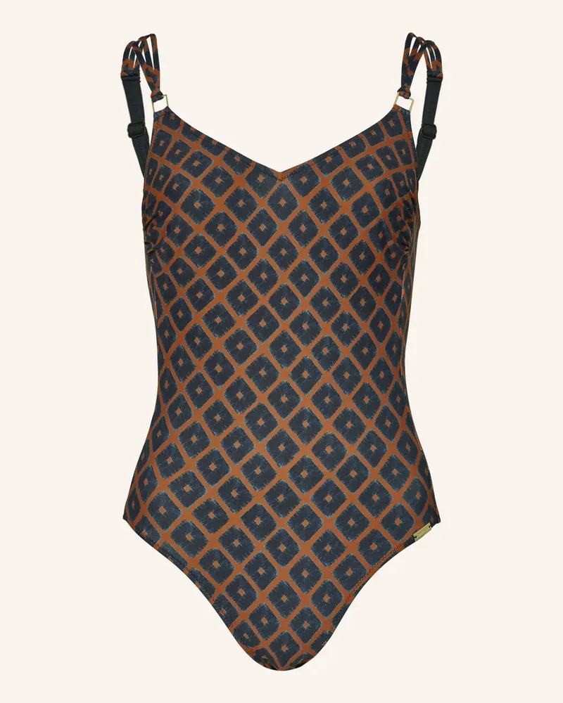 Charmline Shape-Badeanzug TOBACCO FIELDS Schwarz