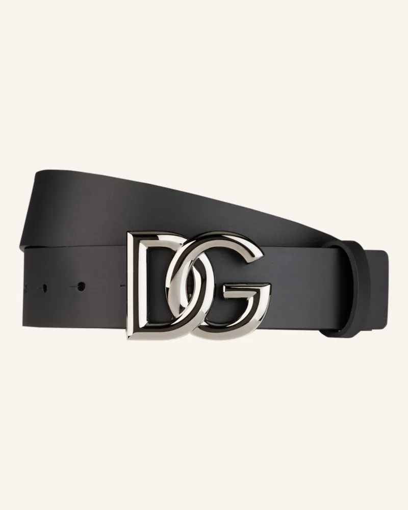 Dolce & Gabbana Ledergürtel Schwarz