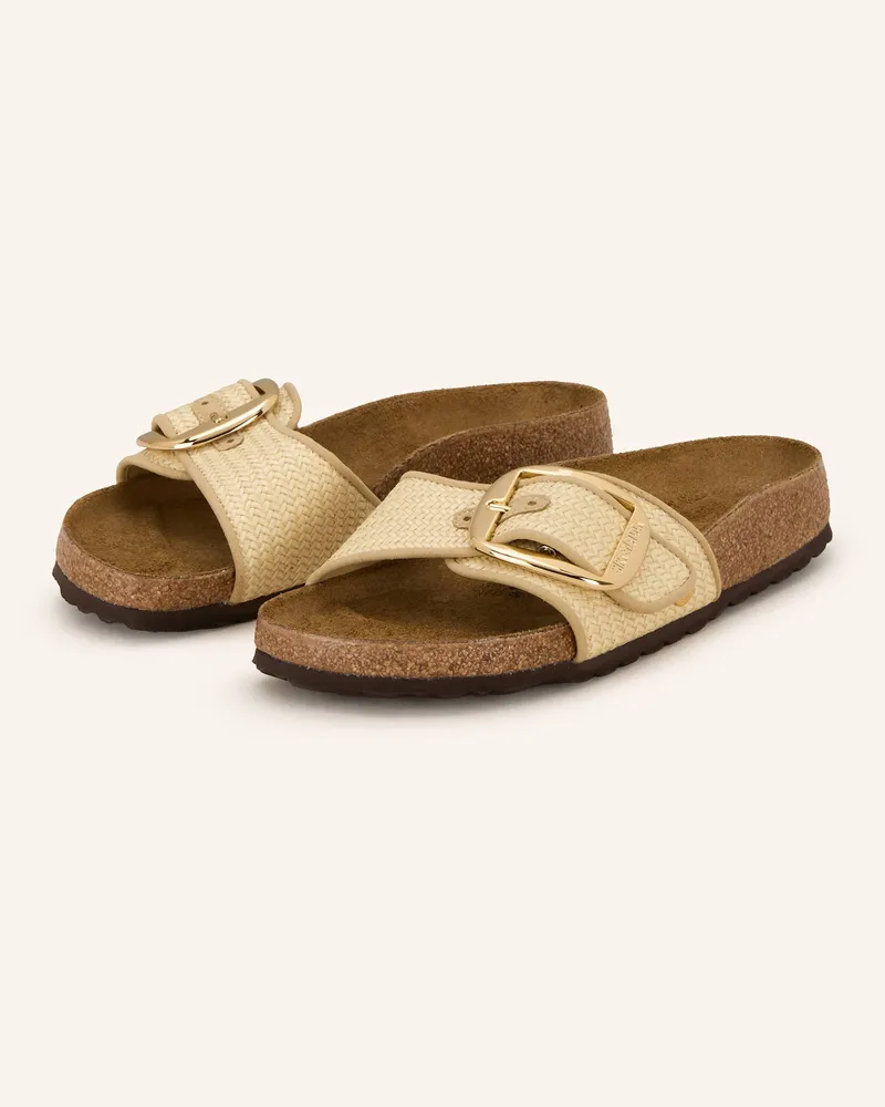 Birkenstock Pantoletten MADRID BIG BUCKLE RAFFIA Ecru
