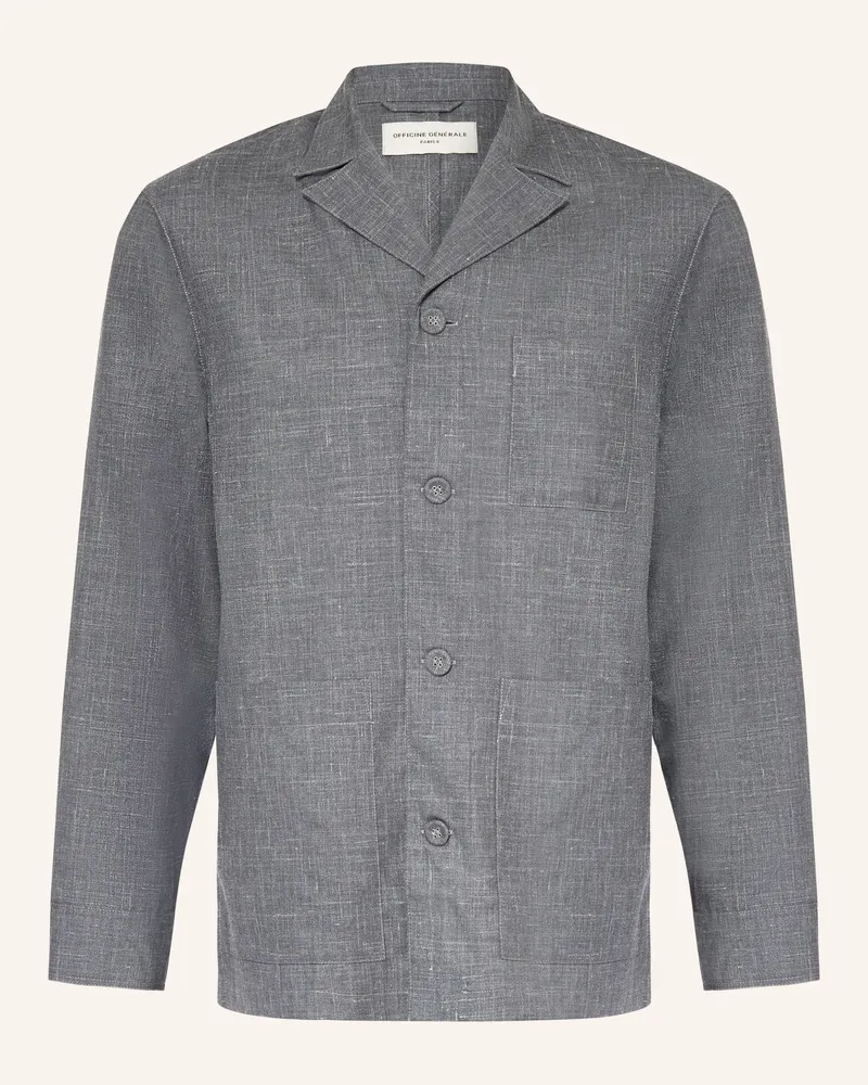 Officine Generale Sakko Archer Slim Fit grau Grau