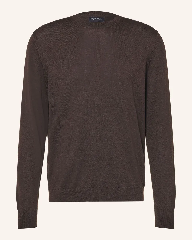 Strokesman's Strokesman Pullover Aus Merinowolle braun Dunkelbraun