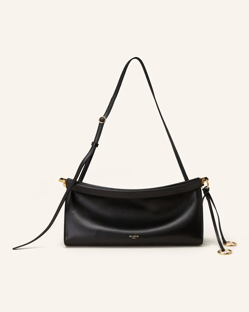 Alaïa Schultertasche EAST WEST MEDIUM Schwarz