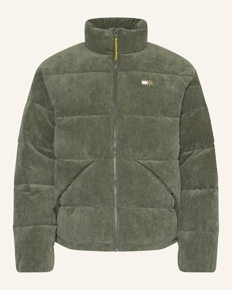 Tommy Hilfiger Steppjacke aus Cord Dunkelgrün