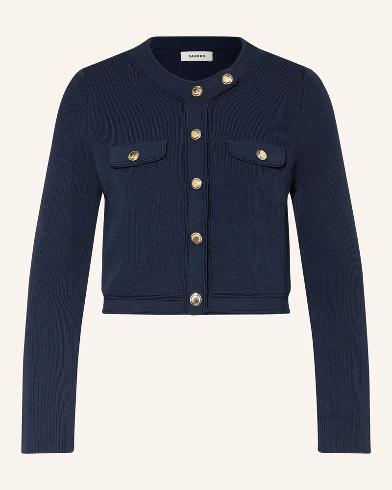 Sandro Strickjacke blau Dunkelblau