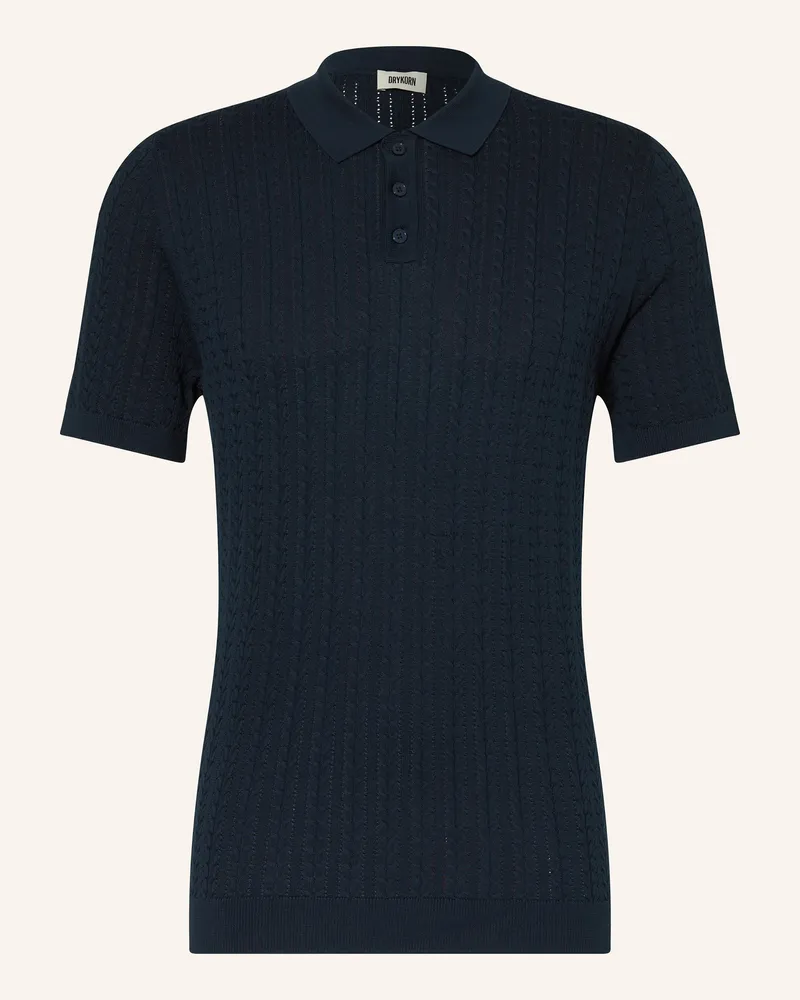 Drykorn Strick-Poloshirt TRITON Regular Fit Dunkelblau