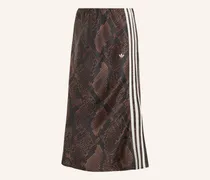 Satinrock Snake Print braun