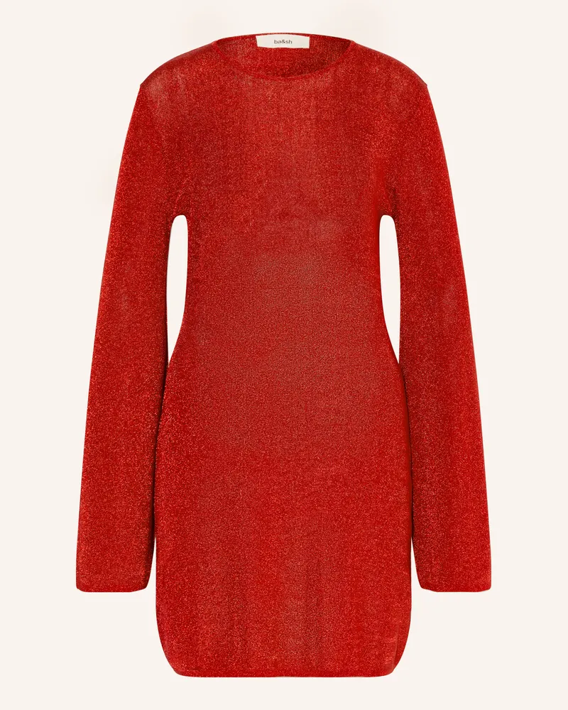 ba&sh Cocktailkleid ZULMA mit Glitzergarn Rot