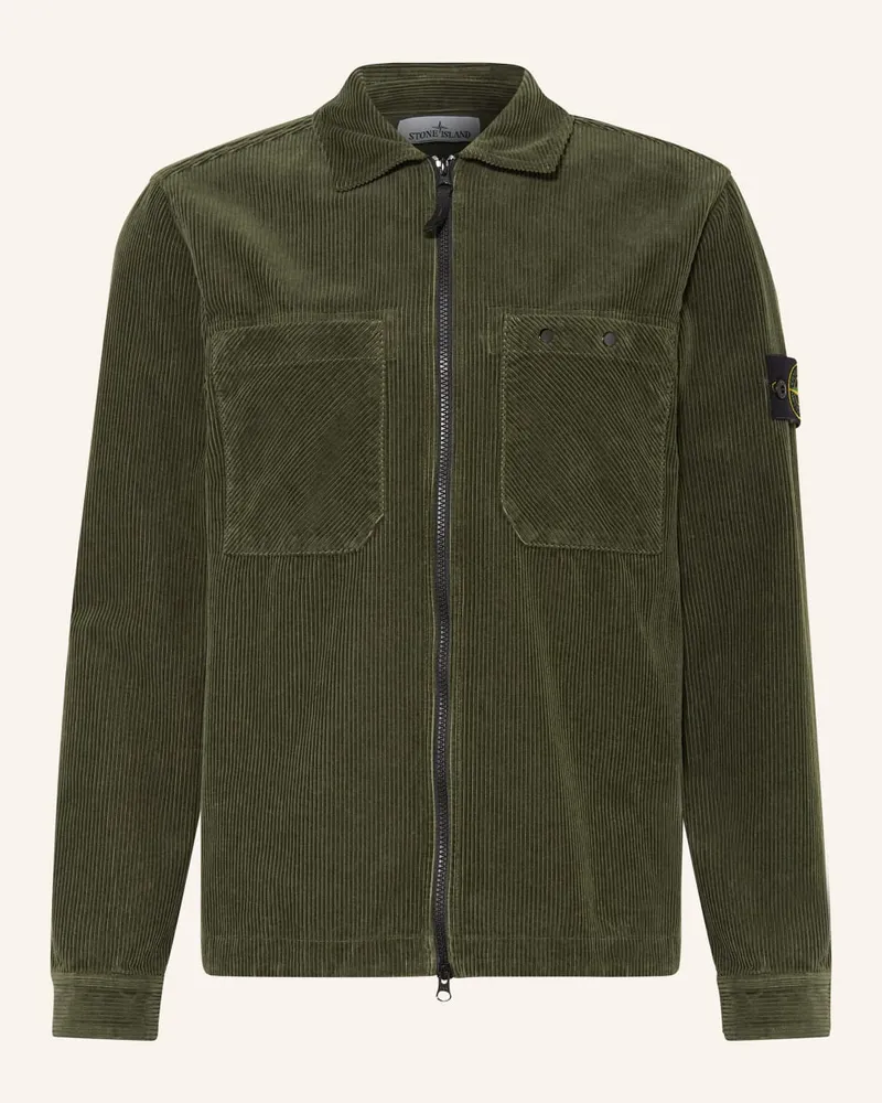 Stone Island Cord-Overjacket Gruen