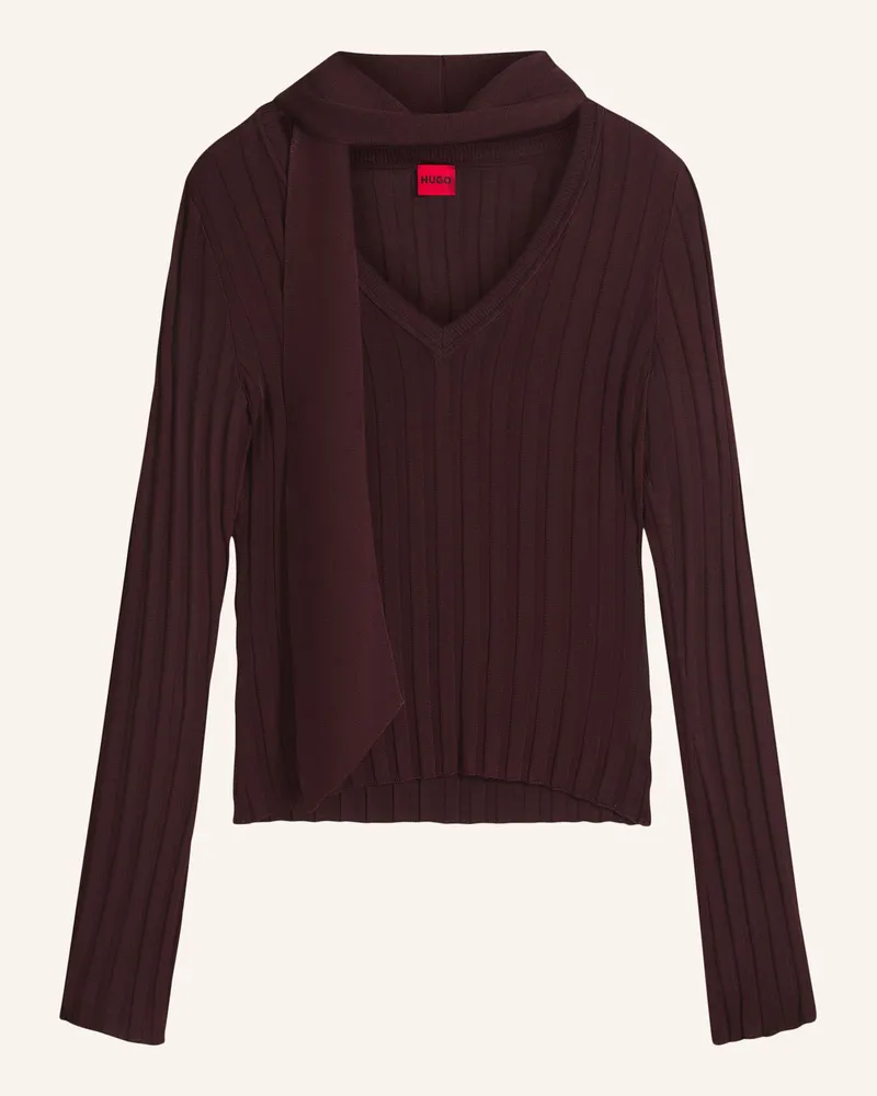 HUGO BOSS Pullover Selodina Slim Fit braun Braun