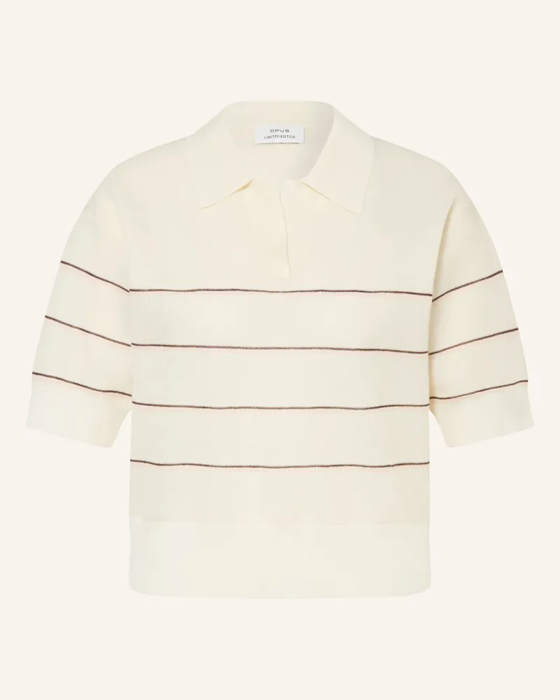 OPUS Strick-Poloshirt PRINGI Creme
