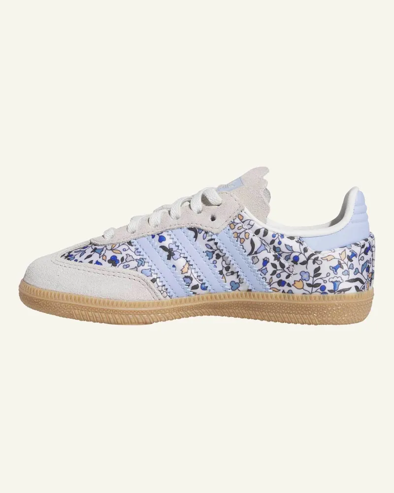 adidas SAMBA OG X LIBERTY LONDON COMFORT CLOSURE ELASTIC LACE KIDS SCHUH Blau
