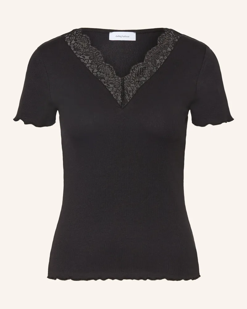 Darling Harbour T-Shirt Mit Spitze schwarz Black