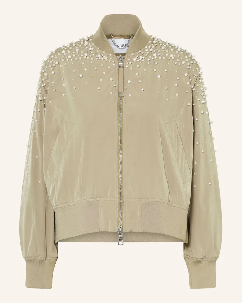 Blonde No. 8 Blouson SUSAN mit Schmuckperlen Grün