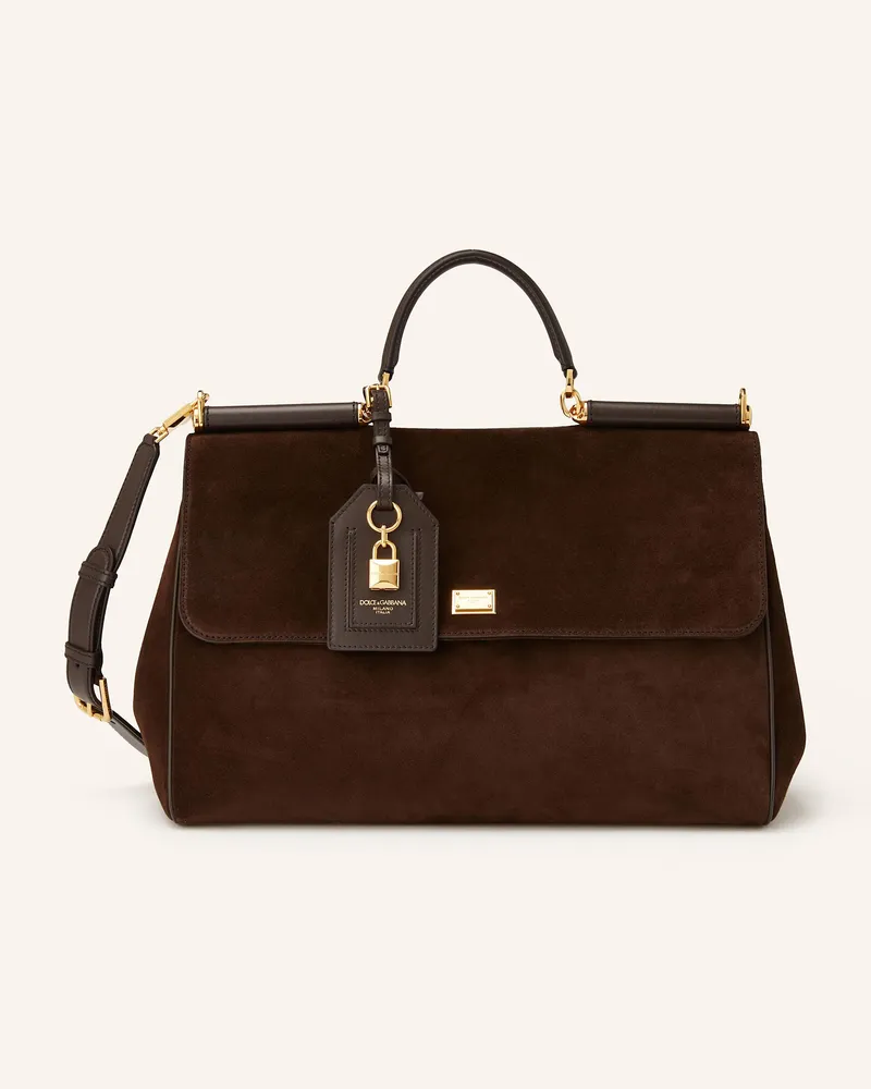Dolce & Gabbana Handtasche MY SICILY Dunkelbraun