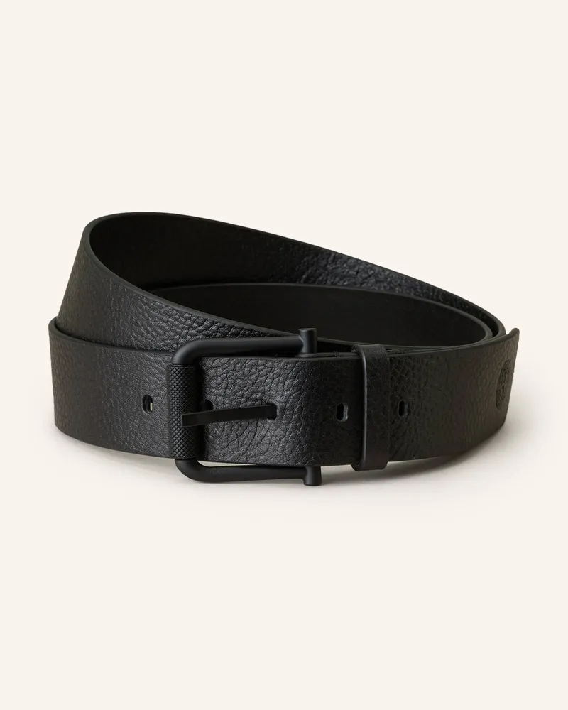 Stone Island Ledergürtel Schwarz