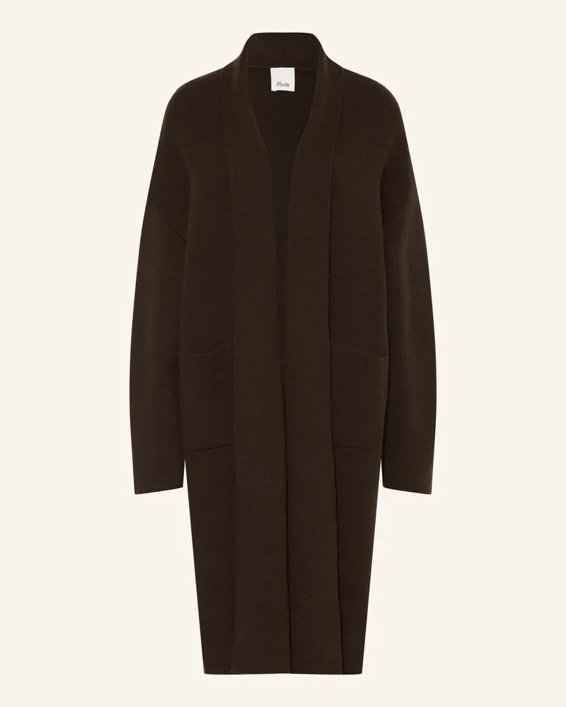 ALLUDE Strickmantel Mit Cashmere braun Dunkelbraun