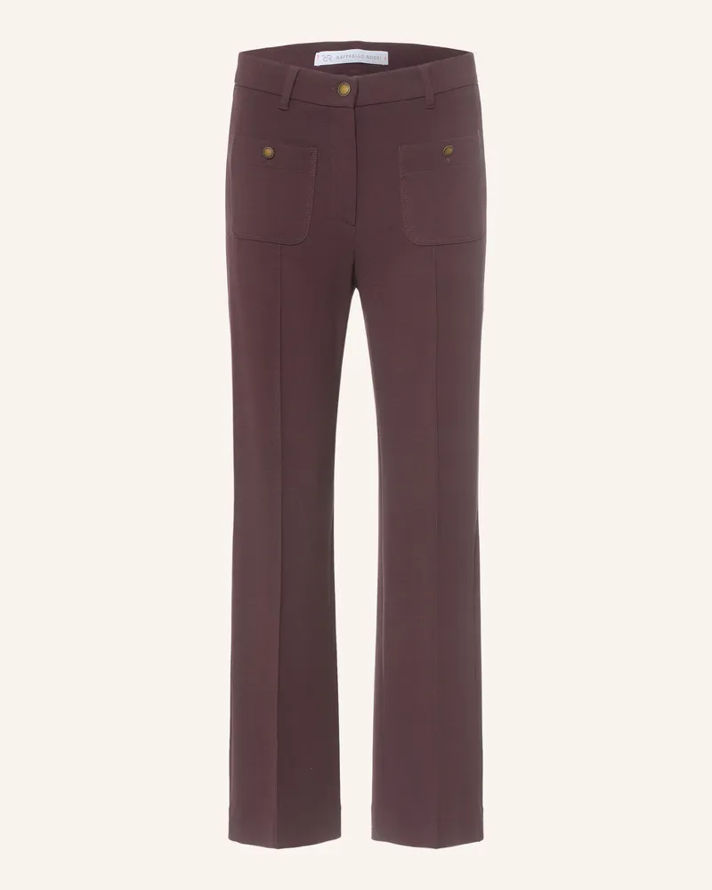 RAFFAELLO ROSSI  Marlenehose Miley Aus Jersey braun Dunkellila