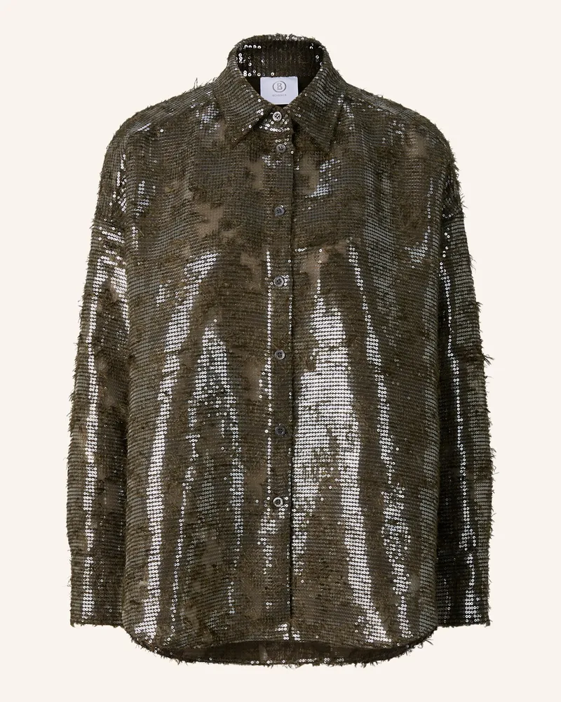 Bogner Bluse Mit Pailletten gruen Oliv