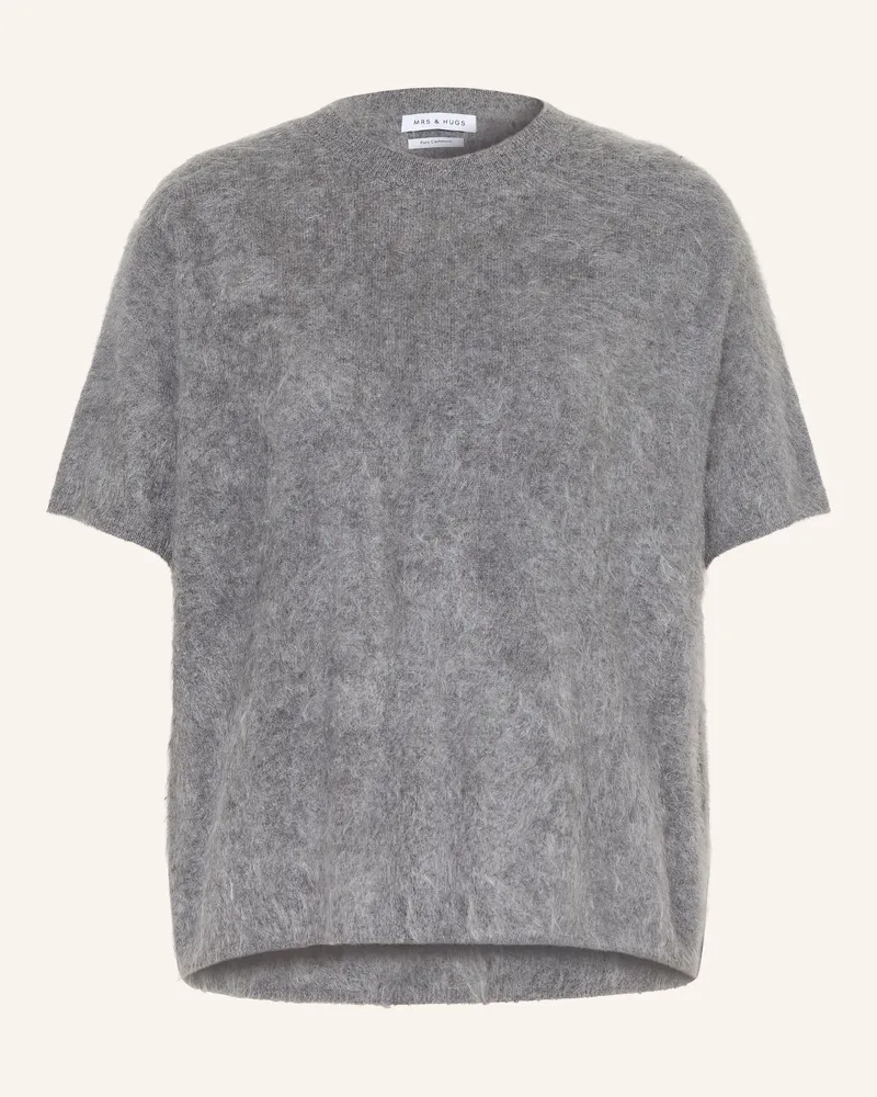 Mrs & HUGS Strickshirt Aus Cashmere grau Grau