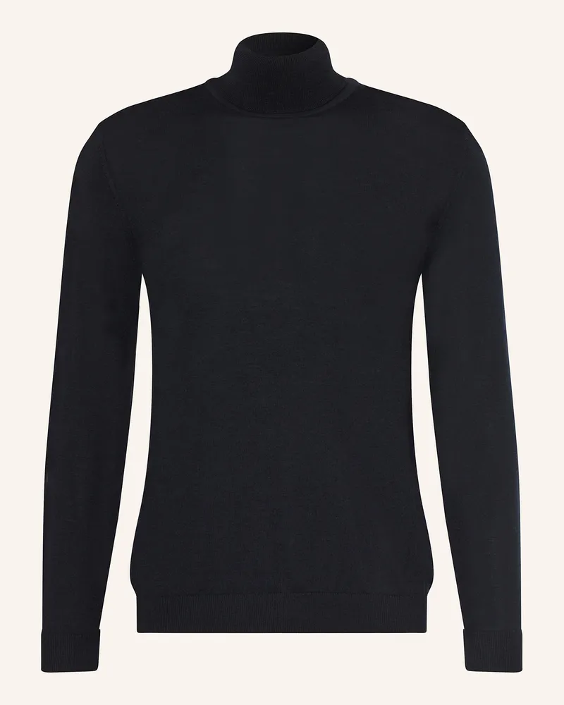 paul Rollkragenpullover aus Merinowolle Dunkelblau