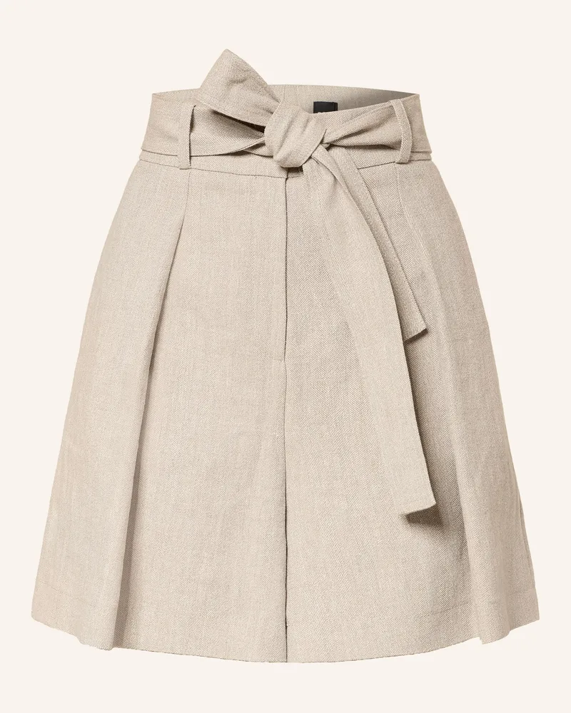 HUGO BOSS Shorts TOJUNA mit Leinen Taupe