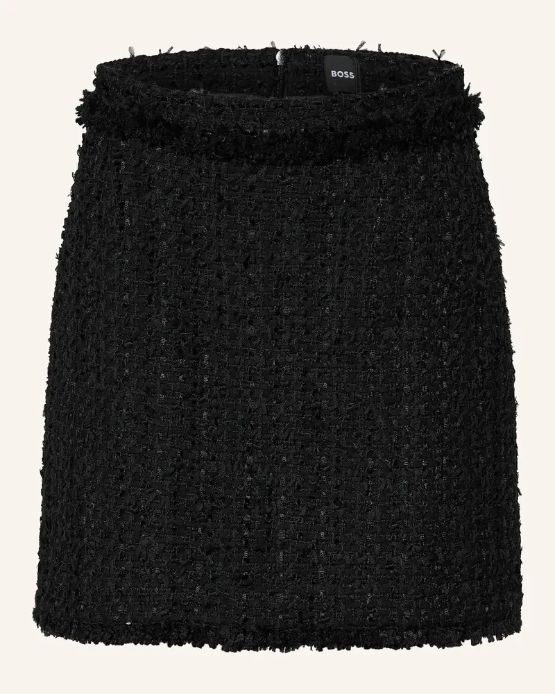 HUGO BOSS Tweed-Rock Vokila schwarz Schwarz