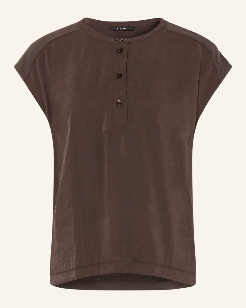 OPUS Blusenshirt Sajula braun Dunkelbraun