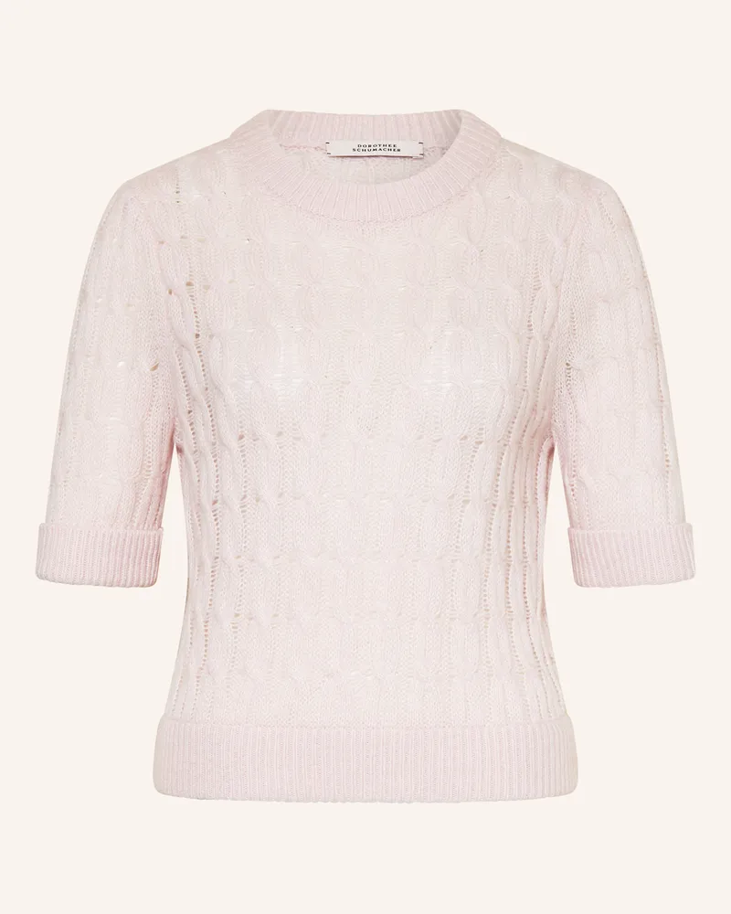 Dorothee Schumacher Pullover Sheer Softness Mit 3/4-Arm rosa Hellrosa