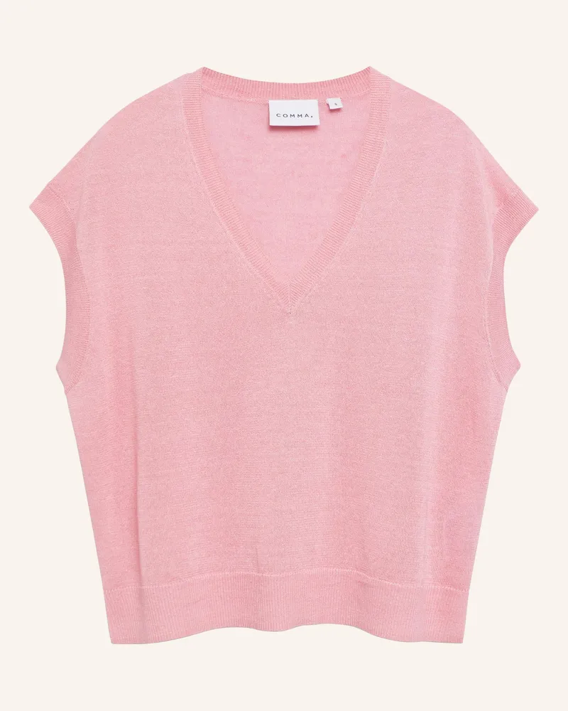 COMMA Strickpullover rosa 