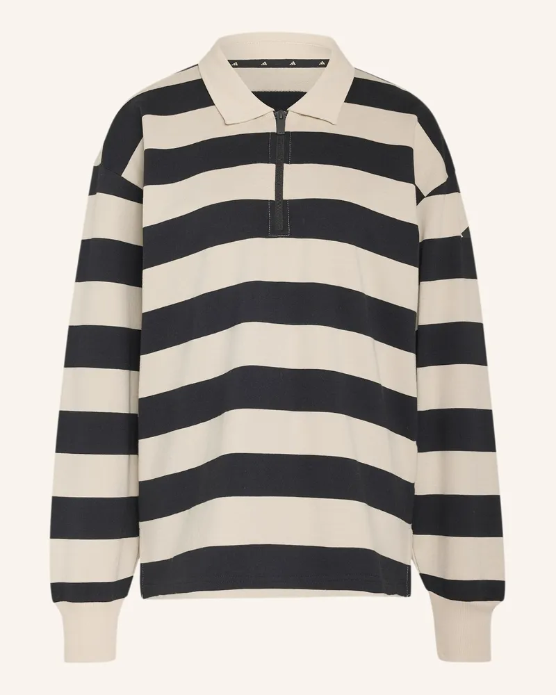 adidas Essentials Contemporary French Terry Langarm-Poloshirt schwarz Schwarz