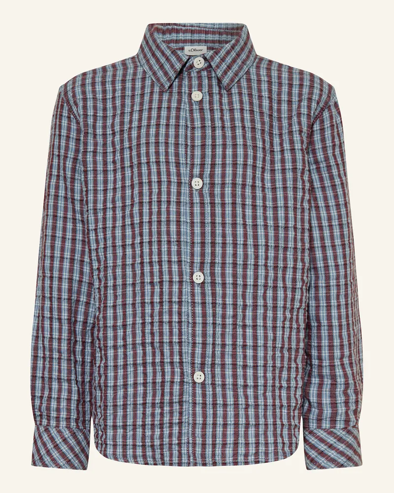 S.Oliver Musselinhemd Blaugrau