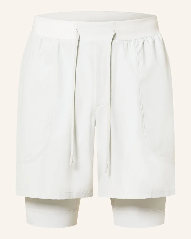 LULULEMON 2-In-1-Trainingsshorts License To Train 7in grau Hellgrau