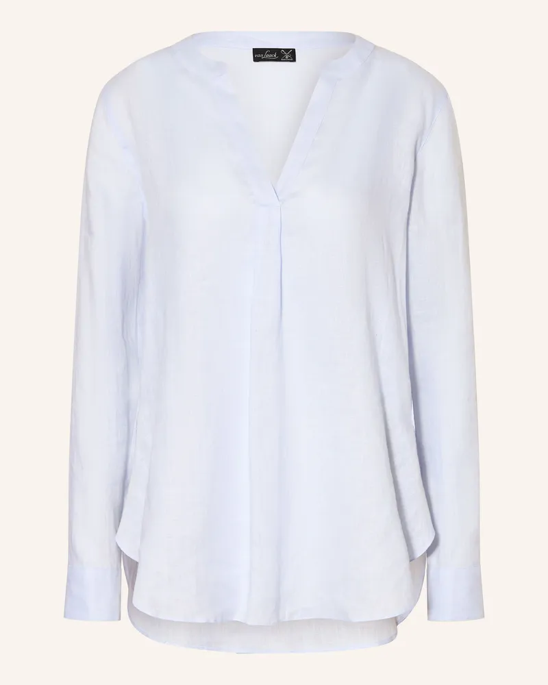 van Laack Blusenshirt Vl-Ponny-Br Aus Leinen blau Hellblau