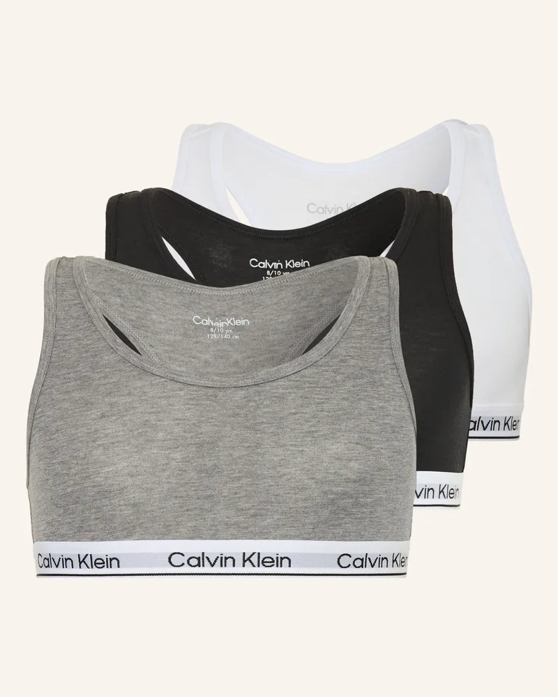 Calvin Klein 3er-Pack Bustiers Icon Cotton Stretch schwarz Schwarz