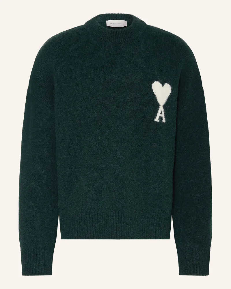 AMI Paris Pullover Mit Alpaka gruen Dunkelgrün